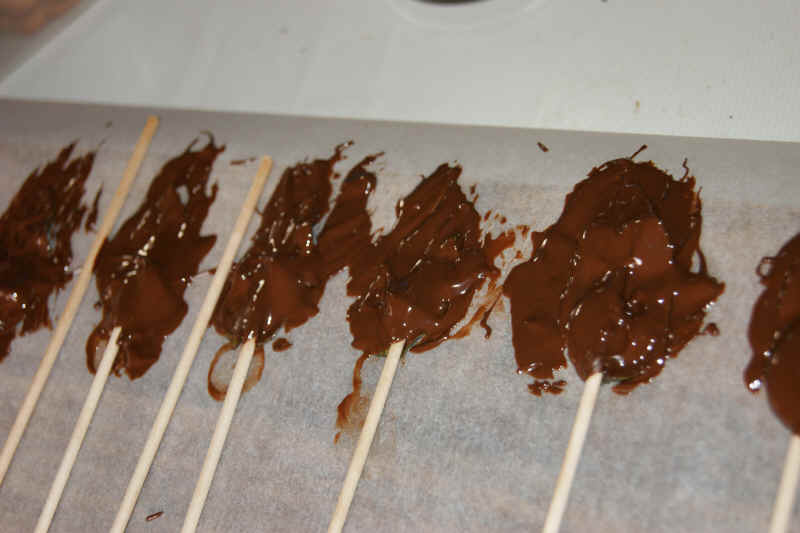 Receta de hojas de menta con chocolate (hojas 