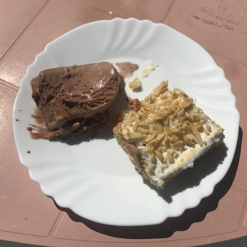 Receta de costrada alcalaína con helado