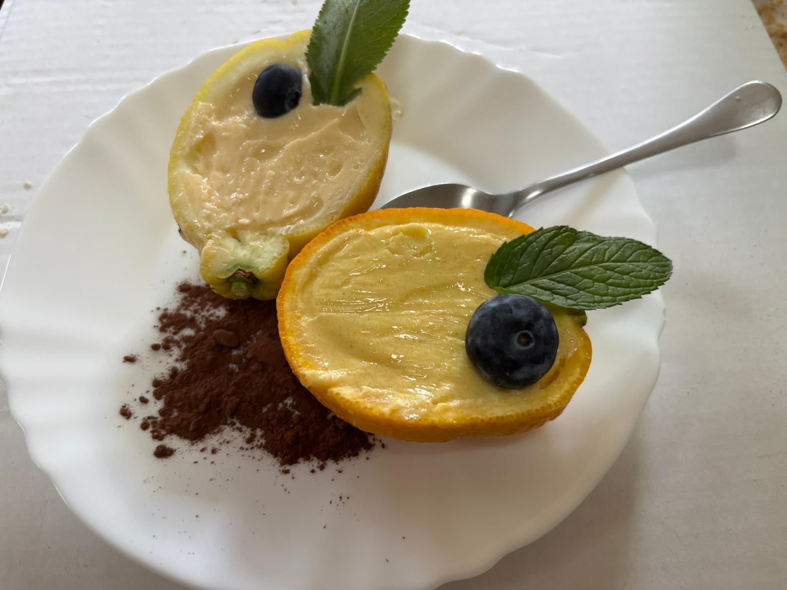 Cremas de naranja y de limón